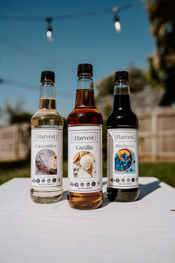 Bloom & Berry Syrup 3-Pack | Vanilla, Lavender & Blackberry | Harvest Syrups